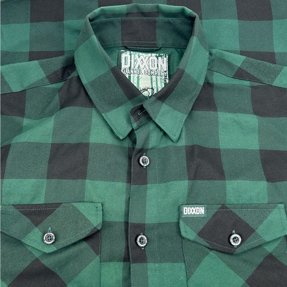 DIXXON Other - Men’s DIXXON Green and Black Plaid Shirt Evergreen Size XLT EUC